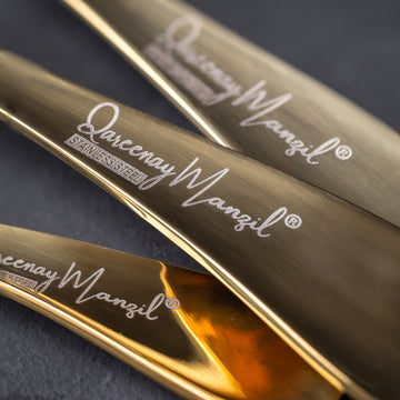 6 Tea Spoon Premium Golden Qareenay Manzil® branded